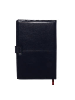 Ежедневник недатированный А5, с хлястиком, 128 листов, в линейку, пвх, синий - Simaland фото 12