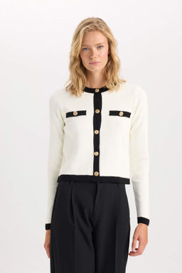 Regular Fit Bisiklet Yaka Dugmeli Basic Duz Triko H?rka - Defacto фото 2