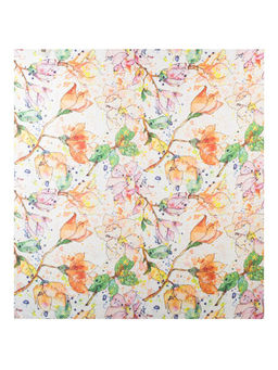 Цветочный палантин из вискозы в акварельном стиле