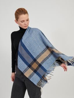 Большой  платок в стиле арт-деко в составе шерсть