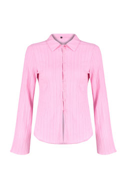 TRENDYOLMILLA Haki Dokulu Fitted Bele Oturan Dokuma Gomlek TWOSS24GO00002  фото 7