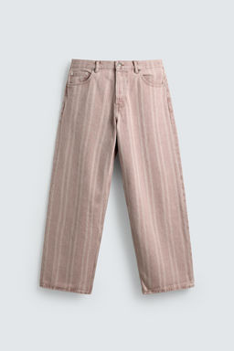 JEANS RELAXED FIT ESTAMPADO RAYAS / Rosa - Zara фото 7
