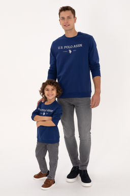Erkek _ndigo Basic Sweatshirt Sepette S_rpriz _ndirim - U.s. polo assn фото 10