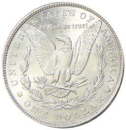 Монета 1 доллар 1889 года США Доллар Моргана