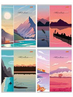 Цена за 2 шт. Тетрадь 96л. Remix ЭКОНОМ "Завораживающая красота природы" клетка (96-0583) типогр. бумага