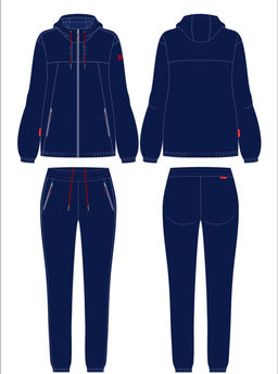 Спортивный костюм женский Yachting 15L-RR-1856 RED-N-ROCKS