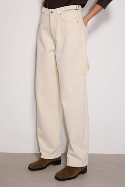 TRENDYOLMILLA Koyu Mavi More Sustainable Y?kama Efektli Bol Kesim Yuksek Bel Carpenter Skater Jeans TWOAW24JE00308 фото 17