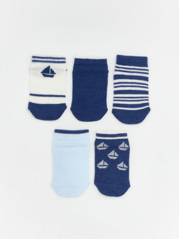 Desenli Erkek Bebek Patik ?orap 5li