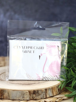 Обложка для студенческого Tropical flamingo, плотность 600 мкм