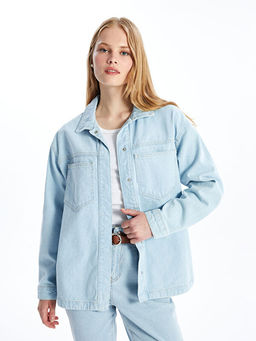 Oversize Kad?n Jean G?mlek Ceket