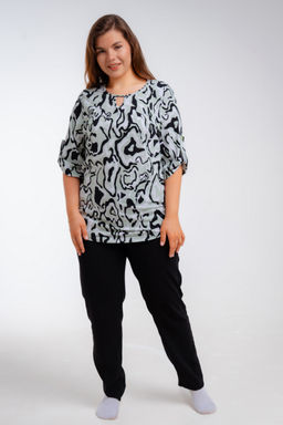 Туника женская из кулирки Полина палитра мята макси - Амадэль фото 2