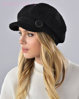 Восьмиклинка букле пайетка Кепка флис (56-58)