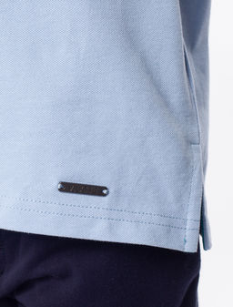 Футболка-поло из трикотажа пике с эластаном