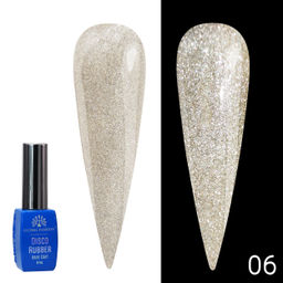 Каучуковая база Disco Opal светоотражающая Global Fashion 8 мл, 06  фото 3