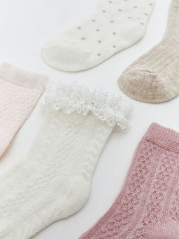 Desenli K?z Bebek Soket ?orap 5li