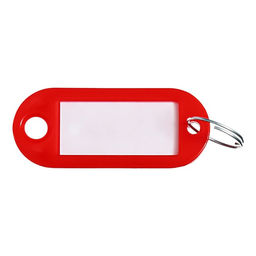 Набор бирок для ключей на кольце «Идентификатор», 53 мм, 50 шт., красный