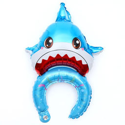 Цена за 5 шт. Воздушный шар фольгированный 12" «Ободок-акула»