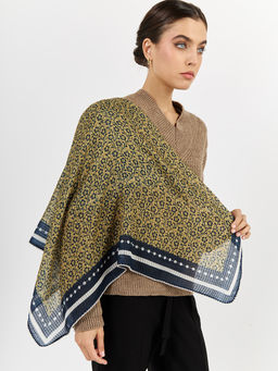 Большой, мягкий, тонкий и очень нежный двусторонний платок с рисунком - Tantino фото 3