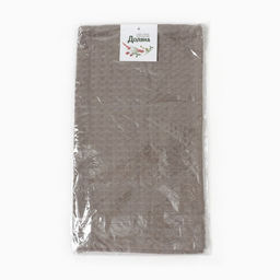 Полотенце Доляна цв. серый 35х60 см, 100% хл., крупная вафля 220 г/м2  фото 4