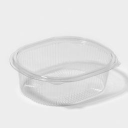 Цена за 420 шт. Контейнер одноразовый с неразъёмной крышкой, РКС, 750 мл, пластик, 17.6×14.7×6.4 см, прозрачный