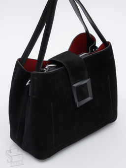 Сумка женская кожаная 2400YF black Polina&Eiterou