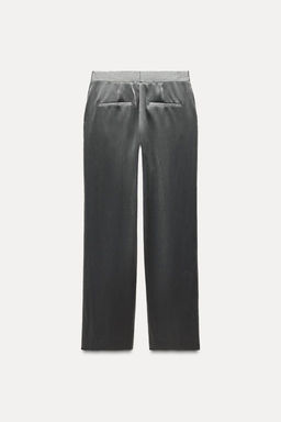 CREASED-EFFECT SHIMMERY TROUSERS - Zara фото 4