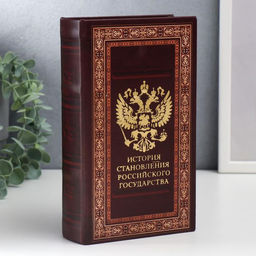 Шкатулка книга-сейф «История становления российского государства», дерево, искусственная кожа, 21×13×5 см