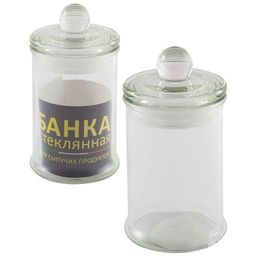 Стеклянная банка для сыпучих продуктов с крышкой BANCA 0.15 л арт.003599 /Mallony/