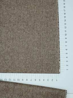 Шерсть костюмная Твид Елочка цв.бежево-коричневый, ш.1.5м, шерсть-50%, п/э-50%, 280гр/м.кв - Купава фото 13