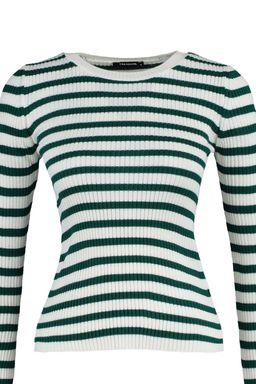 Ac?k Yesil Basic Cizgili Triko Kazak TWOAW21KZ0942