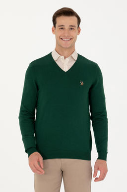 U. S. Polo Assn Мужской зеленый базовый свитер - U.s. polo assn фото 15