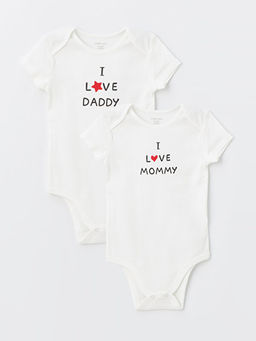 Bisiklet Yaka Bask?l? Erkek Bebek ??t??tl? Body 2li