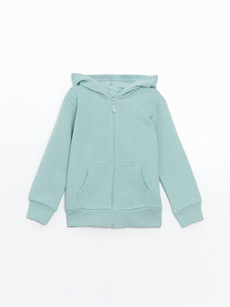 Uzun Kollu K?z ?ocuk Kal?n Fermuarl? Sweatshirt