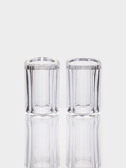 Набор для ванной «Кристалл», 4 предмета, дозатор, 2 стакана, мыльница