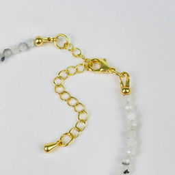 Браслет из Лунного камня с вкл. Турмалина и Шпинели 16,5 см + - Радуга самоцветов фото 4