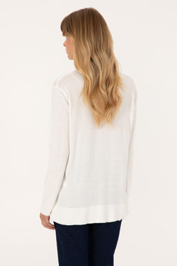 Kad_n Ekru Bisiklet Yaka Basic Kazak - U.s. polo assn фото 5