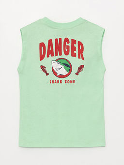 Bisiklet Yaka Bask?l? Erkek ?ocuk Atlet - Waikiki фото 2