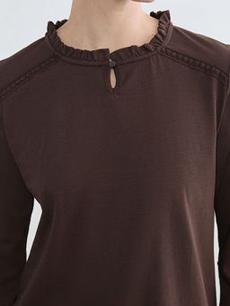 Bisiklet Yaka Nak??l? Bluz