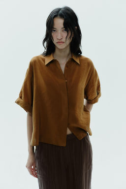 SHORT SLEEVE FLOWING SHIRT - Zara фото 2