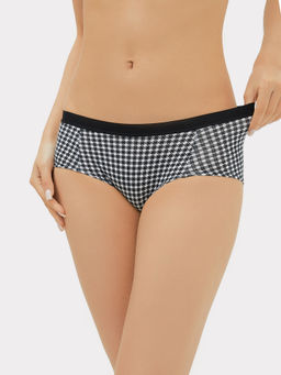 Трусы женские шорты мультипак (3 шт.) белые в черную клеточку черная клеточка на белом 412263-3 - Mark formelle фото 3