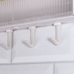 Органайзер настенный, 1 секция, с клеевыми крючками, 38.7×8.5×6.5 см, белый