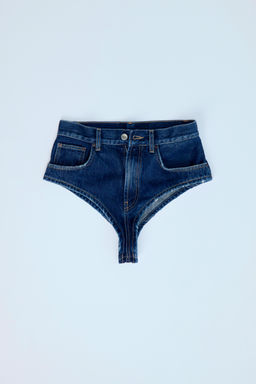 TRF HIGH-WAIST MINI DENIM SHORTS - Zara фото 3