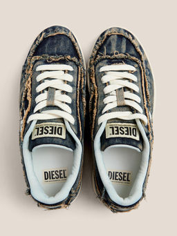 Мужские кеды из денима DIESEL TRACKER Артикул 4765192, темно-синий