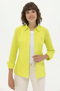 U. S. Polo Assn Женская неоново-желтая базовая рубашка с длинным рукавом - U.s. polo assn фото 11