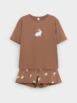 МП 1658/шоколадный 1230 Н111 пижама для дев - Crockid фото 3