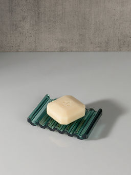 Мыльница 13x9x1,6 см зелёный акриловый пластик