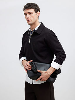 Polo Yaka Erkek Sweatshirt