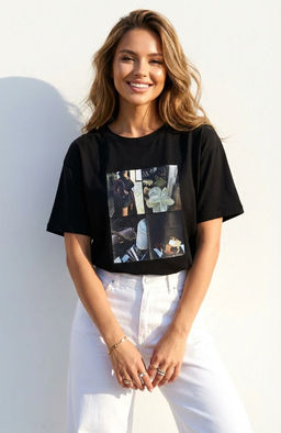 K13398 Футболка OVER SIZE ЧЕРНЫЙ