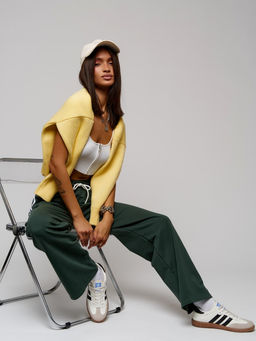 338 Брюки женские с лампасами, темно-зеленый - Knitka wear фото 12