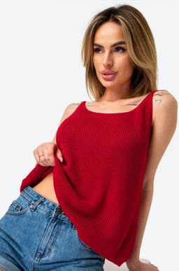 Женский вязаный топ на бретелях Happy Fox  фото 62